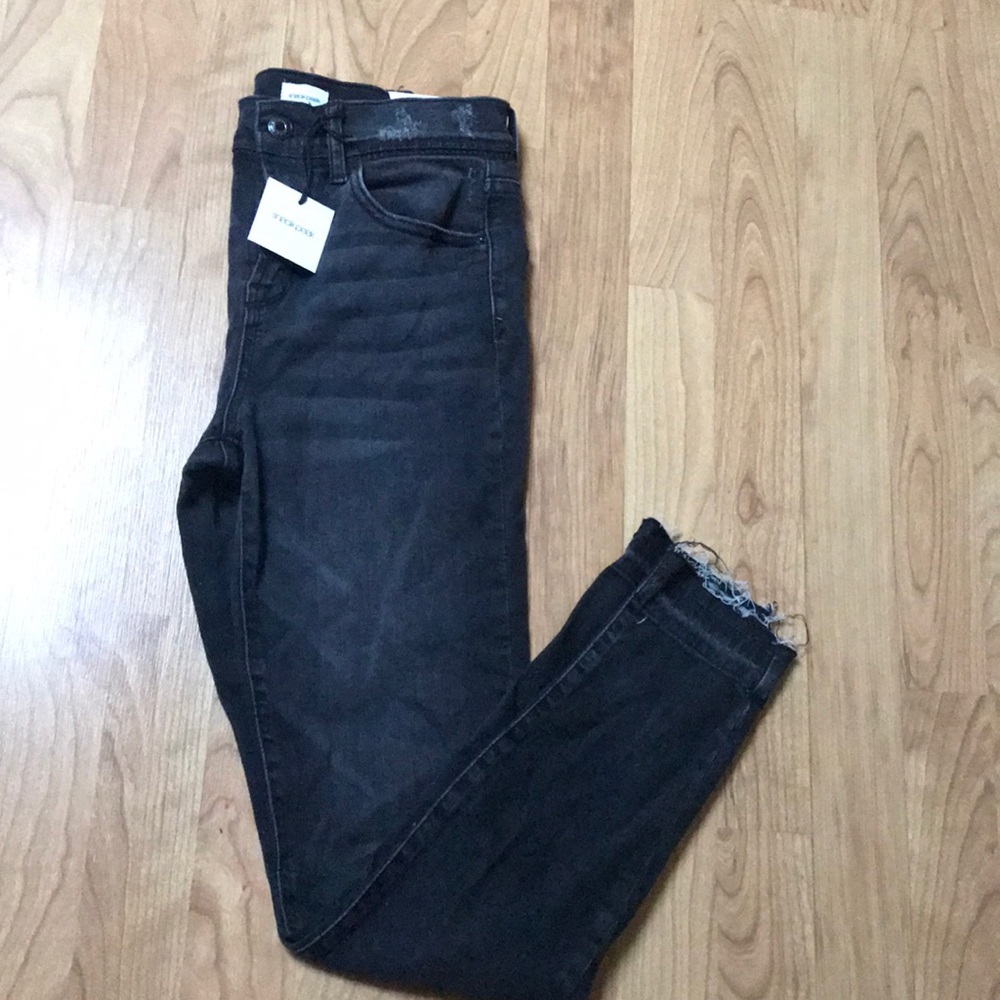 Skinny faded black jeans!